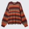 Loose Fit Space-Dyed Knitted Sweater – Orange Space Dye