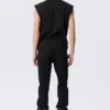 Loose Fit Square Cotton Tank Top – Black