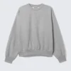 Loose Fit Sweatshirt – Grey Melange