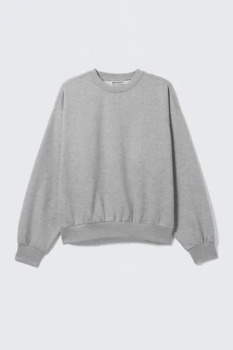 Loose Fit Sweatshirt – Grey Melange