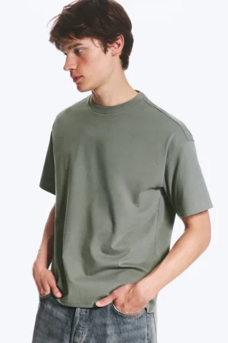 Loose Fit T-Shirt – Light Dusty Khaki Green