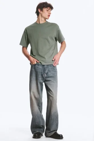 Loose Fit T-Shirt – Light Dusty Khaki Green