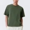Loose Fit T-Shirt – Washed Dark Green