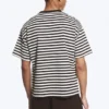 Loose Fit T-Shirt – White & Dark Brown Stripes