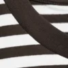 Loose Fit T-Shirt – White & Dark Brown Stripes
