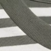 Loose Fit T-Shirt – White – Khaki Stripe
