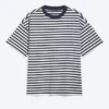 Loose Fit T-Shirt – White – Navy Stripe