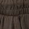 Loose Fit Wide Leg Jersey Trousers – Washed Dark Brown