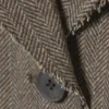 Loose Fit Wool Blend Herringbone Blazer – Dark Mole Herringbone