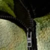Loose Fit Zip Fleece Jacket – Marbled Green