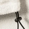 Loose Fit Zip Fleece Jacket – White