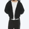 Loose Fit Zip Hoodie – Black