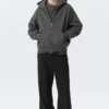 Loose Fit Zip Hoodie – Dark Grey
