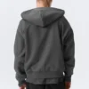 Loose Fit Zip Hoodie – Dark Grey