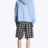 Loose Fit Zip Hoodie – Washed Light Blue