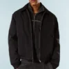Loose Fit Zip Jacket – Black