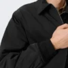 Loose Fit Zip Jacket – Black