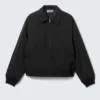 Loose Fit Zip Jacket – Black