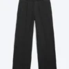 Loose Front Crease Sweatpants – Washed Black