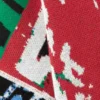Loose Graphic Knitted Cotton Sweater – Multicoloured Print