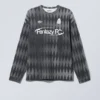 Loose Graphic Long Sleeve T-Shirt – Dark Grey – Fantazy Fc