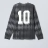 Loose Graphic Long Sleeve T-Shirt – Dark Grey – Fantazy Fc
