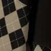 Loose Graphic Polo Sweatshirt – Black – Argyle Insert