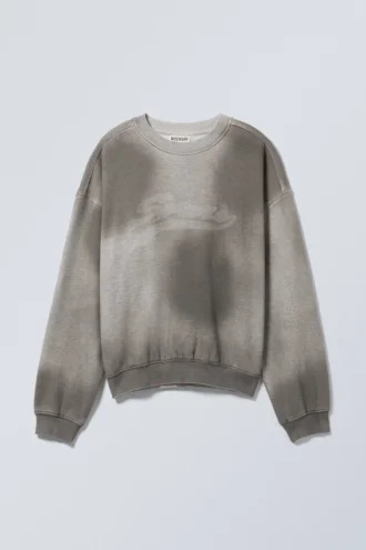Loose Graphic Sweatshirt – Grey – Sport Spray