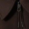 Loose Half-Zip Polo Sweatshirt – Dark Brown