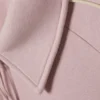 Loose Half-Zip Polo Sweatshirt – Light Dusty Pink