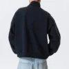Loose Half Zip Sweatshirt – Dark Navy Blue