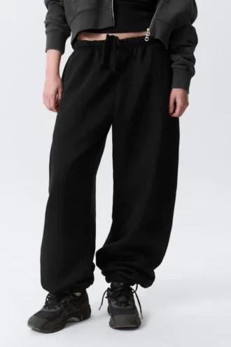Loose Heavyweight Sweatpants – Black