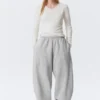 Loose Heavyweight Sweatpants – Grey Melange