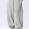 Loose Heavyweight Sweatpants – Grey Melange