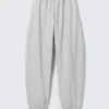 Loose Heavyweight Sweatpants – Grey Melange