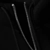 Loose High-Neck Scuba Zip Hoodie – Black