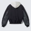Loose Hooded Bomber Jacket – Dark Navy Blue