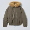 Loose Hooded Bomber Jacket – Mole Dark
