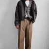 Loose Hooded Canvas Jacket – Black Melange