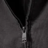 Loose Hooded Canvas Jacket – Black Melange