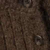 Loose Knitted Cardigan – Dark Brown Melange