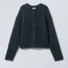 Loose Knitted Cardigan – Navy Blue
