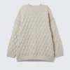 Loose Knitted Structure Sweater – Light Mole