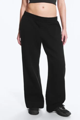 Loose Long Heavyweight Sweatpants – Black