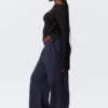 Loose Long Heavyweight Sweatpants – Dark Blue