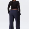 Loose Long Heavyweight Sweatpants – Dark Blue