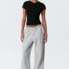 Loose Long Heavyweight Sweatpants – Grey Melange