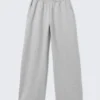 Loose Long Heavyweight Sweatpants – Grey Melange