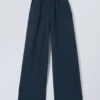 Loose Long Heavyweight Sweatpants – Navy Blue