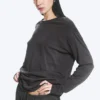 Loose Long-Sleeved T-Shirt – Dark Grey
